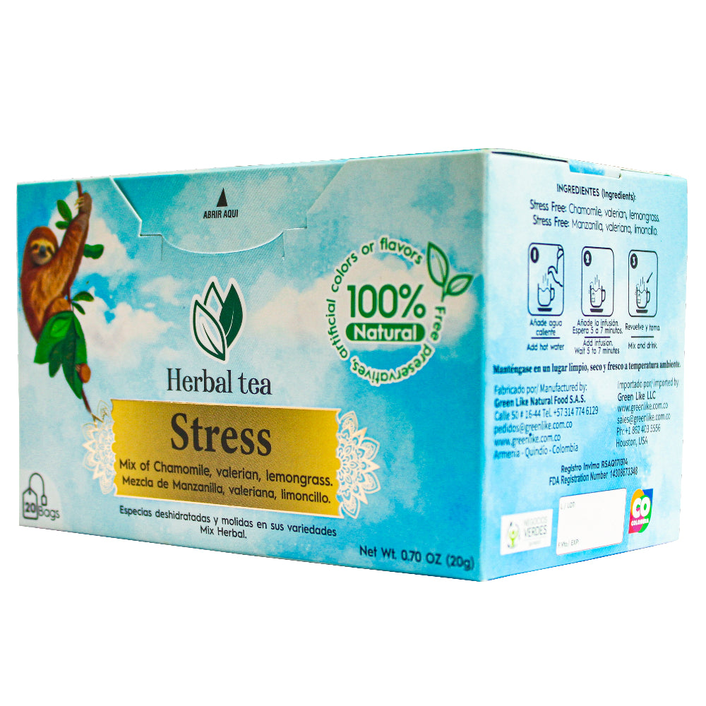 Stress Herbal Tea – Relaxation & Stress Relief (20 Tea Bags)