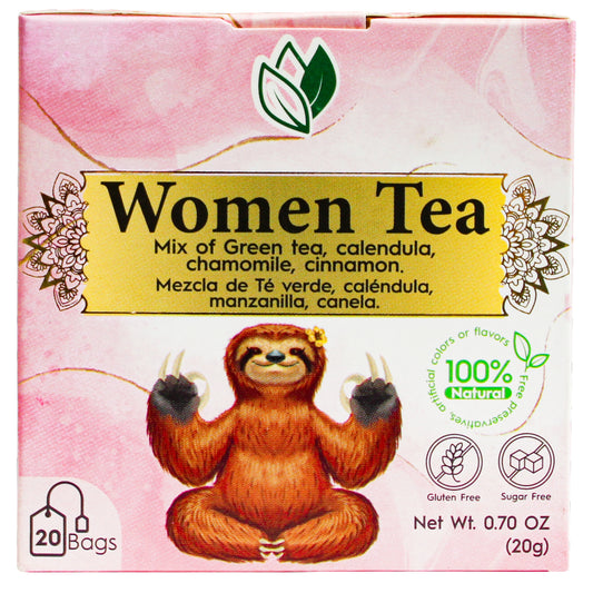 Women Tea – Green Tea, Calendula, Chamomile & Cinnamon for Balance (20 Tea Bags)
