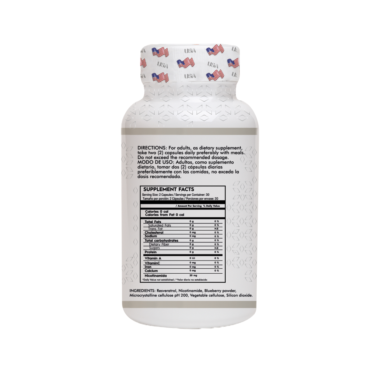 Resveratrol – Antioxidant Supplement for Cellular Health & Longevity (60 Capsules)