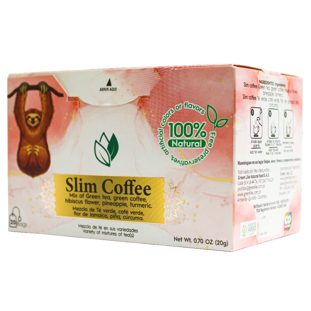 Slim Coffee  – Natural Weight Loss & Digestion Support (20 Tea Bags)